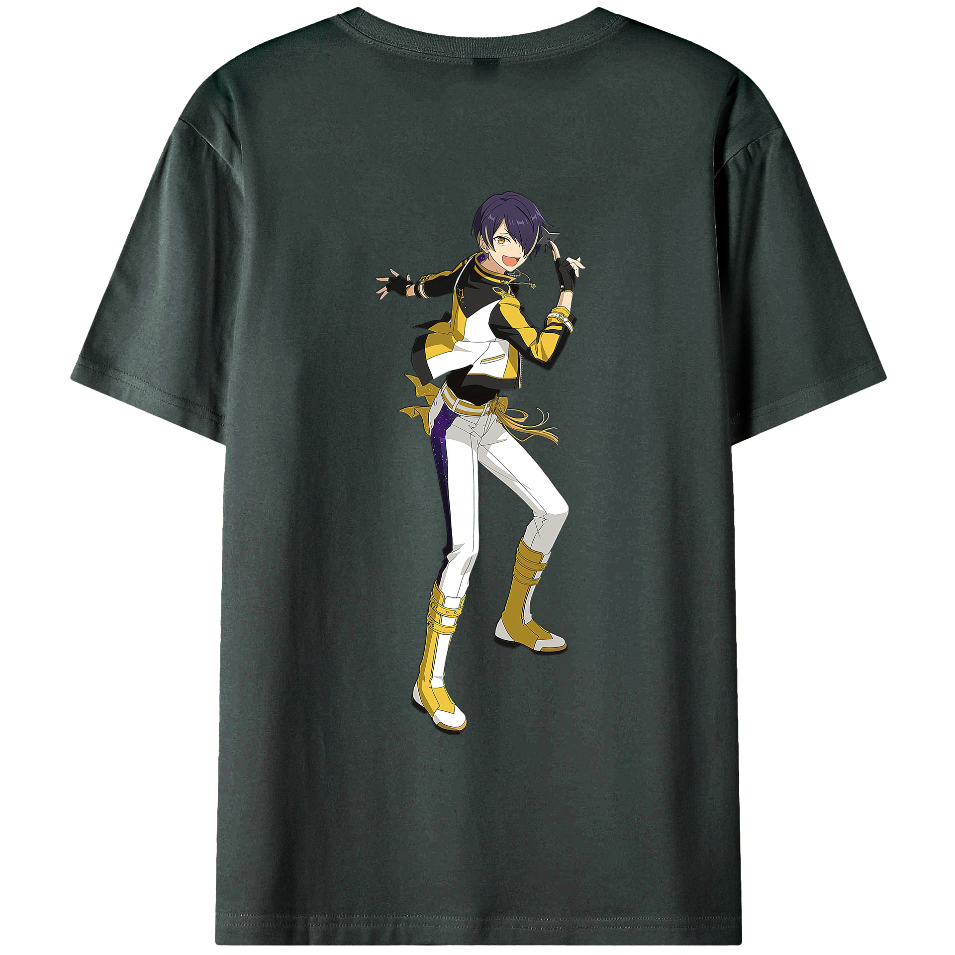 （画像用） あんさんぶるスターズ! Ensemble Stars 綿100％ メンズ半袖Tシャツ（バックプリント） 通気性